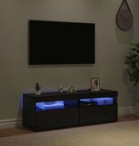 VidaXL TV-kast 2 pcs Zwart Eiken 60 x 35 x 40 cm Bewerkt hout