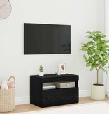 VidaXL TV-kast Zwart Eiken 60 x 35 x 40 cm Bewerkt hout
