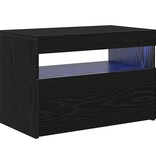 VidaXL TV-kast Zwart Eiken 60 x 35 x 40 cm Bewerkt hout