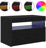 VidaXL TV-kast Zwart Eiken 60 x 35 x 40 cm Bewerkt hout