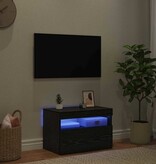 VidaXL TV-kast Zwart Eiken 60 x 35 x 40 cm Bewerkt hout