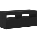 VidaXL TV-kast Zwart Eiken 90 x 35 x 40 cm Bewerkt hout