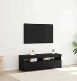 VidaXL TV-kast Zwart Eiken 120 x 35 x 40 cm Bewerkt hout