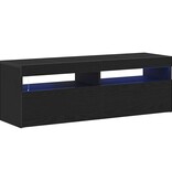 VidaXL TV-kast Zwart Eiken 120 x 35 x 40 cm Bewerkt hout