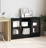 VidaXL Dressoir Zwart Eiken 120 x 30,5 x 70 cm Bewerkt hout