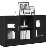 VidaXL Dressoir Zwart Eiken 120 x 30,5 x 70 cm Bewerkt hout