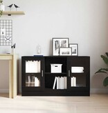 VidaXL Dressoir Zwart Eiken 120 x 30,5 x 70 cm Bewerkt hout