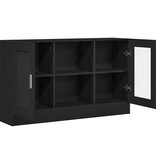 VidaXL Dressoir Zwart Eiken 120 x 30,5 x 70 cm Bewerkt hout
