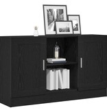 VidaXL Dressoir Zwart Eiken 120 x 30,5 x 70 cm Bewerkt hout