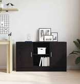 VidaXL Dressoir Zwart Eiken 120 x 30,5 x 70 cm Bewerkt hout