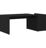 VidaXL Salontafel Zwart Eiken 90 x 45 x 35 cm Bewerkt hout