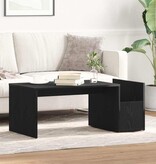 VidaXL Salontafel Zwart Eiken 90 x 45 x 35 cm Bewerkt hout