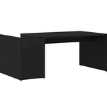 VidaXL Salontafel Zwart Eiken 90 x 45 x 35 cm Bewerkt hout
