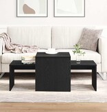 VidaXL Nesttafels Zwart Eiken 100 x 48 x 40 cm Bewerkt hout