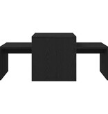 VidaXL Nesttafels Zwart Eiken 100 x 48 x 40 cm Bewerkt hout