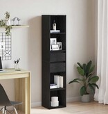 VidaXL Boekenkast Zwart Eiken 36 x 30 x 171 cm Bewerkt hout