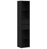 VidaXL Boekenkast Zwart Eiken 36 x 30 x 171 cm Bewerkt hout