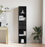 VidaXL Boekenkast Zwart Eiken 36 x 30 x 171 cm Bewerkt hout