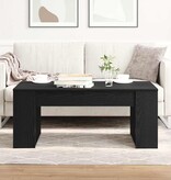 VidaXL Salontafel Zwart Eiken 102 x 55 x 42 cm Bewerkt hout