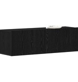 VidaXL TV-kast Zwart Eiken 100 x 30 x 30 cm Bewerkt hout