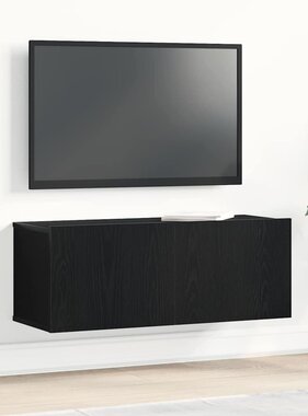 VidaXL TV-kasten Zwart eiken 80 x 30 x 30 cm Bewerkt hout