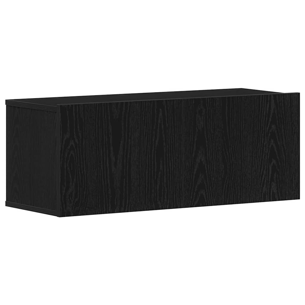 VidaXL TV-kasten Zwart eiken 80 x 30 x 30 cm Bewerkt hout