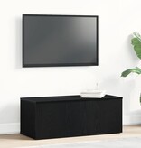 VidaXL TV-kast met lade Zwart Eiken 80x34x30 cm Bewerkt hout
