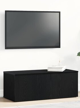 VidaXL TV-kast met lade Zwart Eiken 80x34x30 cm Bewerkt hout