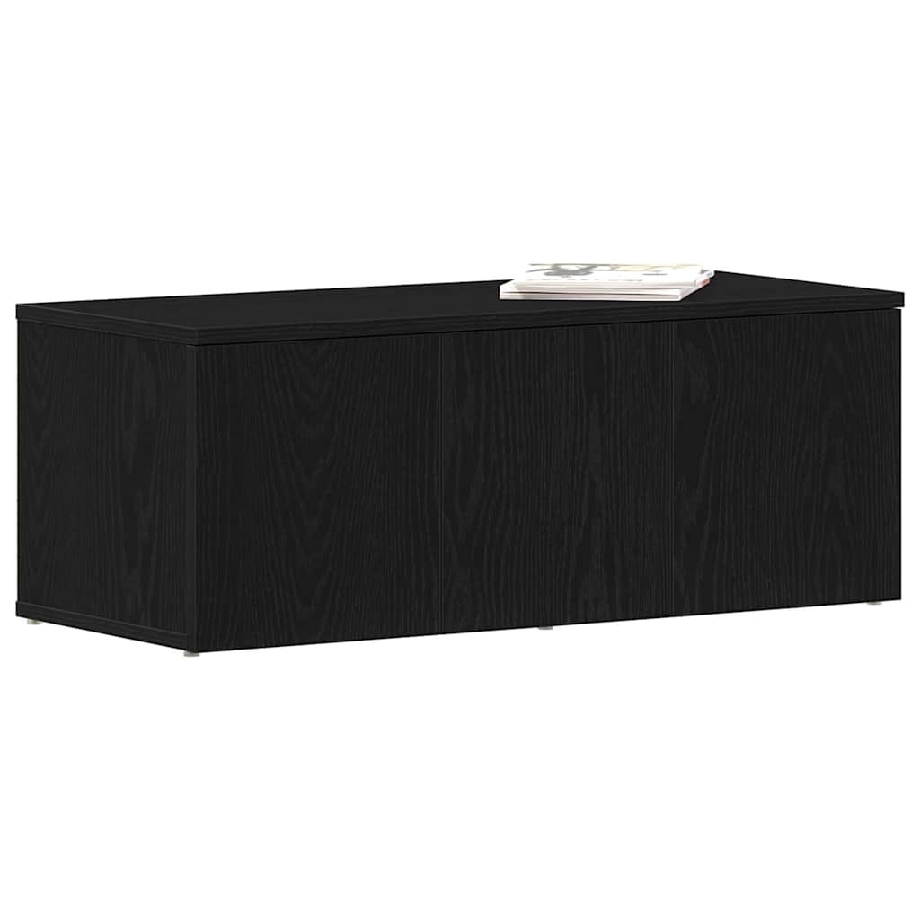 VidaXL TV-kast met lade Zwart Eiken 80x34x30 cm Bewerkt hout