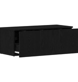 VidaXL TV-kast met lade Zwart Eiken 80x34x30 cm Bewerkt hout