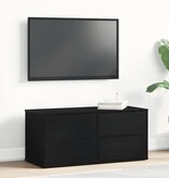 VidaXL TV-kast met lade Zwart Eiken 80 x 34 x 36 cm Bewerkt hout