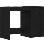 VidaXL Bureau met opslag Zwart Eiken 100 x 50 x 76 cm Bewerkt hout