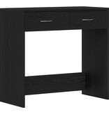 VidaXL Bureau met lade Zwart Eiken 80 x 40 x 75 cm Bewerkt hout
