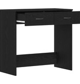 VidaXL Bureau met lade Zwart Eiken 80 x 40 x 75 cm Bewerkt hout