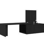 VidaXL Salontafel Zwart Eiken 150 x 50 x 35 cm Bewerkt hout