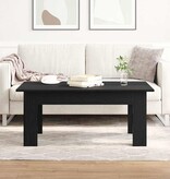 VidaXL Salontafel Zwart Eiken 100 x 60 x 42 cm Bewerkt hout