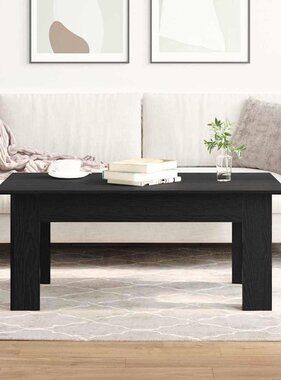 VidaXL Salontafel Zwart Eiken 100 x 60 x 42 cm Bewerkt hout