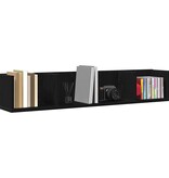 VidaXL Wandplank met plank Zwart Eiken 100 x 18 x 18 cm Bewerkt hout