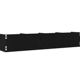 VidaXL Wandplank met plank Zwart Eiken 100 x 18 x 18 cm Bewerkt hout