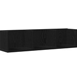 VidaXL Wandplank met plank Zwart Eiken 75 x 18 x 18 cm Bewerkt hout