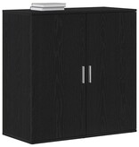 VidaXL Dressoir Zwart Eiken 79 x 38 x 80 cm Bewerkt hout