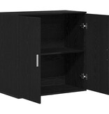 VidaXL Dressoir Zwart Eiken 79 x 38 x 80 cm Bewerkt hout