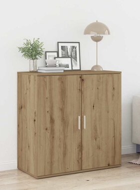 VidaXL Dressoir Artisan Eiken 79 x 38 x 80 cm Bewerkt hout