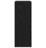 VidaXL Dressoir met lade Zwart Eiken 60 x 31 x 84 cm Bewerkt hout