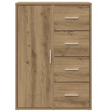 VidaXL Dressoir met lade Artisan Eiken 60 x 31 x 84 cm Bewerkt hout