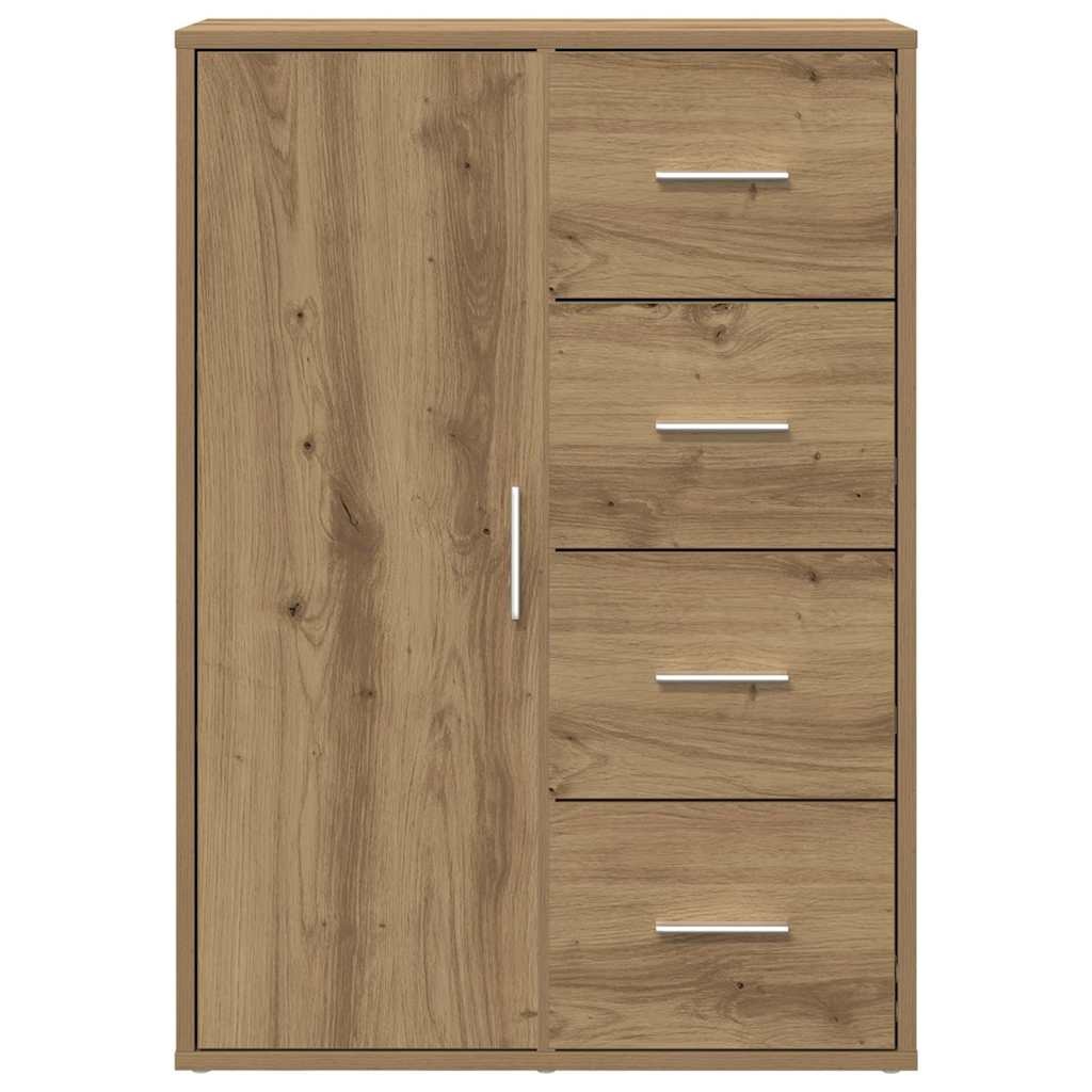 VidaXL Dressoir met lade Artisan Eiken 60 x 31 x 84 cm Bewerkt hout
