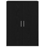 VidaXL Dressoir Zwart Eiken 60 x 31 x 84 cm Bewerkt hout