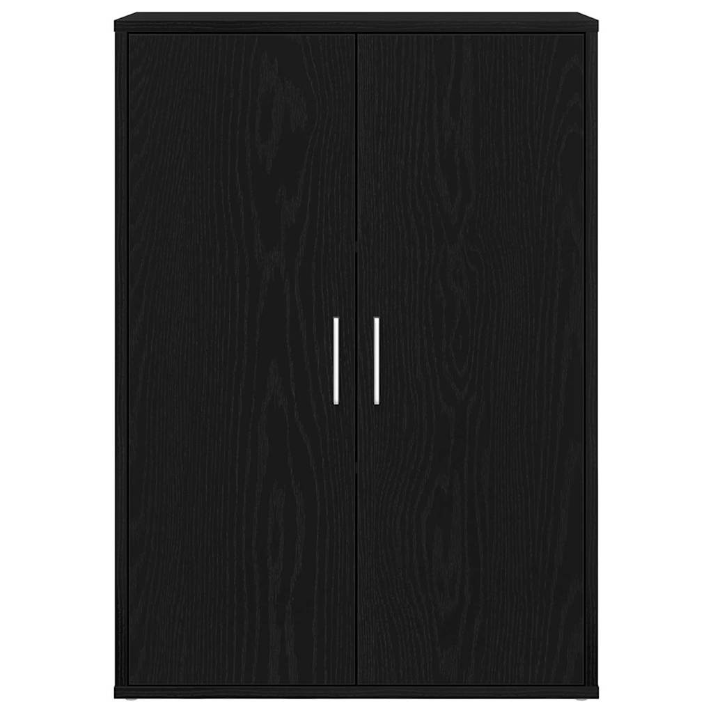 VidaXL Dressoir Zwart Eiken 60 x 31 x 84 cm Bewerkt hout