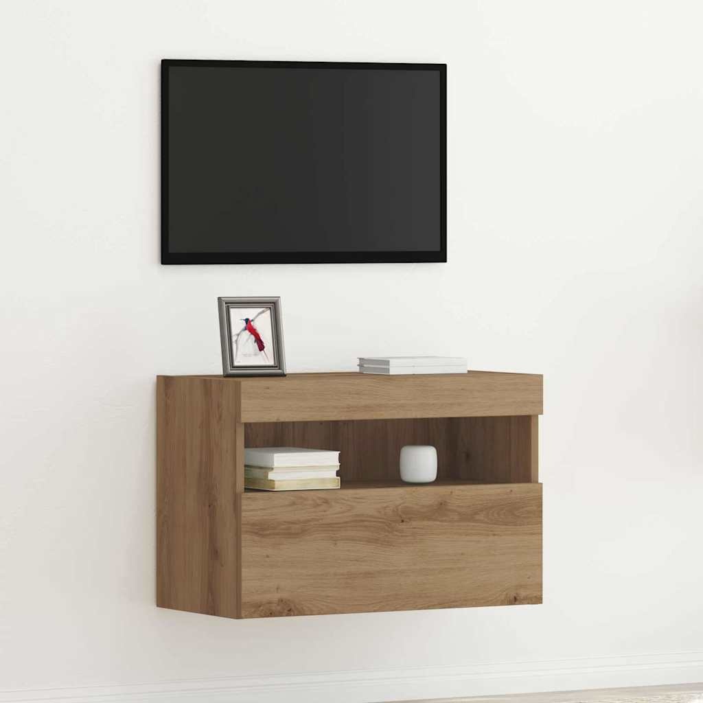 VidaXL TV Wandkast artisanaal eikenkleurig 60 x 30 x 40 cm