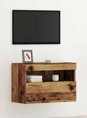 VidaXL TV Wandkast Oud hout 60 x 30 x 40 cm Bewerkt hout